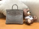 爱马仕 Birkin 25cm 巴黎灰 一级尼罗鳄 银扣 原版蜜蜡线 顶级手工