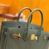 爱马仕 Birkin 25cm 杏仁绿 金扣 掌纹牛皮 全手工缝制