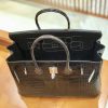 爱马仕 Birkin 35cm 美洲鳄鱼 石墨灰 银扣