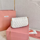 miumiu缪缪*Matelasse系列5BP086单肩包白色免检版