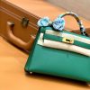 爱马仕 mini Kelly 森林绿 金扣 德国进口掌纹皮 全手工缝制
