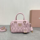 miumiu缪缪TooPretty系列5BB123保龄球手袋粉色