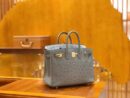 爱马仕 新增现货 Birkin 25cm 玛瑙灰 南非KK级鸵鸟皮 金扣 原版蜜蜡线 顶级手工缝制