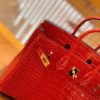 爱马仕 Birkin 铂金包 法拉利红 美洲鳄鱼皮 品相佳 金扣 25cm