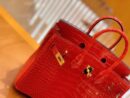 爱马仕 Birkin 铂金包 法拉利红 美洲鳄鱼皮 品相佳 金扣 25cm