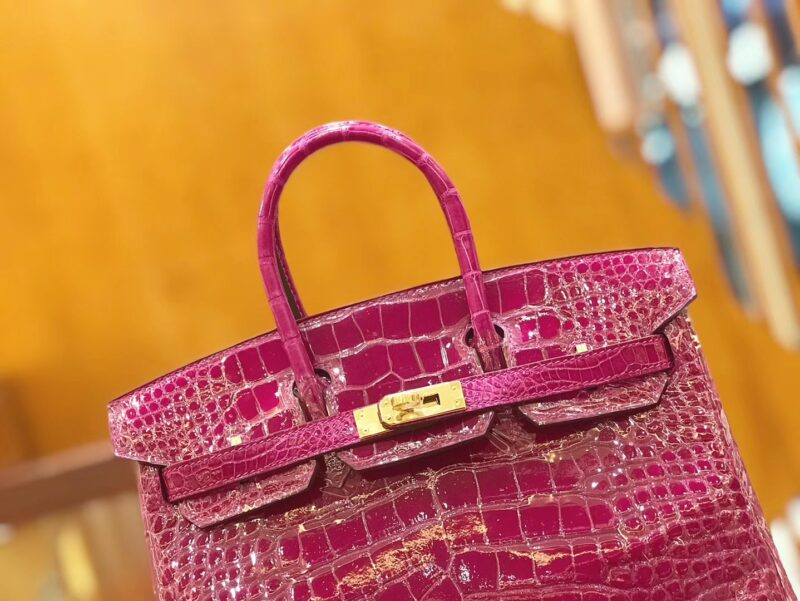 爱马仕 Birkin 铂金包 天方夜谭紫 美洲 方块印 25cm - Image 3