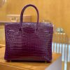 爱马仕 Birkin 30cm 葡萄紫 金扣 一级皮 尼罗鳄鱼皮 臻品级别