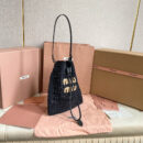 miumiu缪缪*5ND016福袋编织包黑色免检版