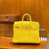 爱马仕 Birkin Touch 25cm 那不勒斯黄 鳄鱼皮拼牛皮 全手工缝制