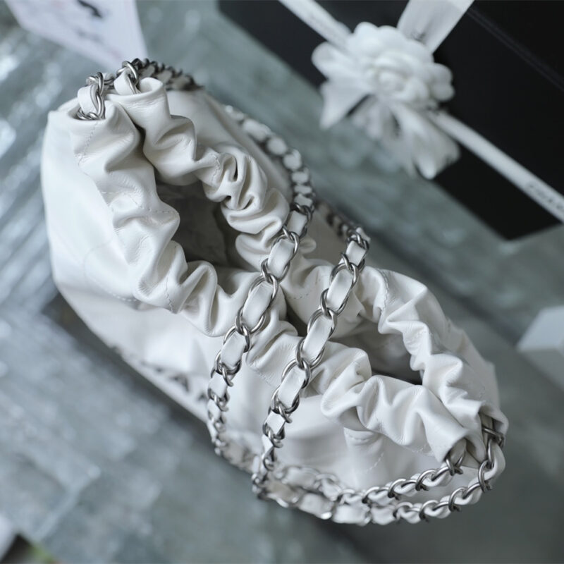小香Chanel购物袋22bag系列纯包银扣免检版 - Image 4