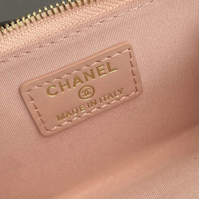 Chanel AP0223零钱包粉色鱼子酱金扣免检版 - Image 9