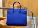 爱马仕 Birkin Touch 铂金包 琉璃蓝 鳄鱼皮拼德国togo牛皮 全手工缝制 金扣 30cm