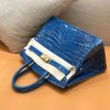 爱马仕 新增现货 birkin 铂金包 电光蓝 一级鳄鱼皮 金扣 30cm