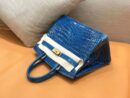 爱马仕 新增现货 birkin 铂金包 电光蓝 一级鳄鱼皮 金扣 30cm