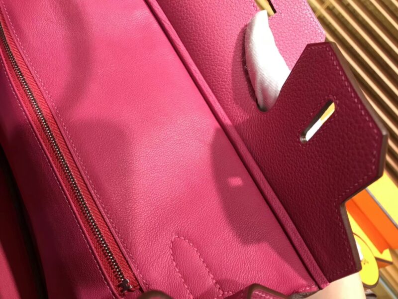 爱马仕 Birkin 30cm ( 铂金包) Togo小牛皮 玉兰粉 原版蜜蜡线 全手工缝制 - Image 3