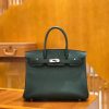 e43e1334a136406.jpg 爱马仕 Birkin 30cm 松柏绿 Togo小牛皮 银扣 原版蜜蜡线 顶级手工缝制