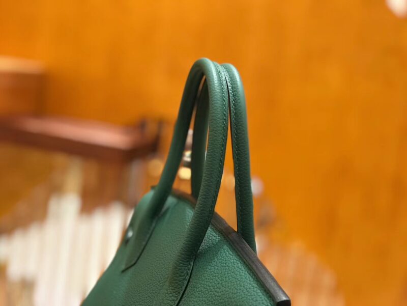 爱马仕 Birkin 30cm 孔雀绿 森林绿 Togo小牛皮 金扣 原版蜜蜡线 顶级手工缝制 - Image 6