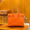 爱马仕 Birkin 30cm 经典橙 鸵鸟皮 全手工缝制