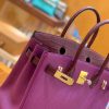 爱马仕 Birkin 30cm. Touch 系列 哑光鳄鱼皮拼牛皮 葡萄紫 高订版本
