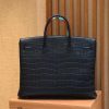 e57f3baf8262a02.jpg 爱马仕 Birkin 铂金包 经典黑 进口一级雾面尼罗鳄鱼皮 蜡线 40cm