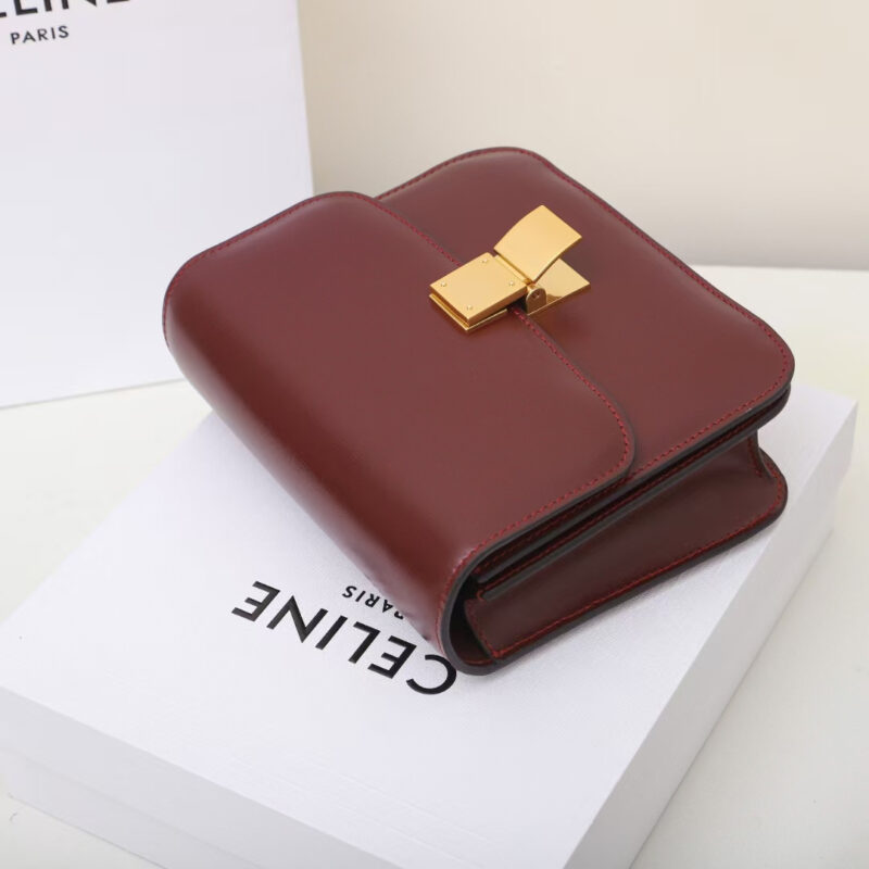 Celine*ClassicBox系列192523酒红色免检版 - Image 5