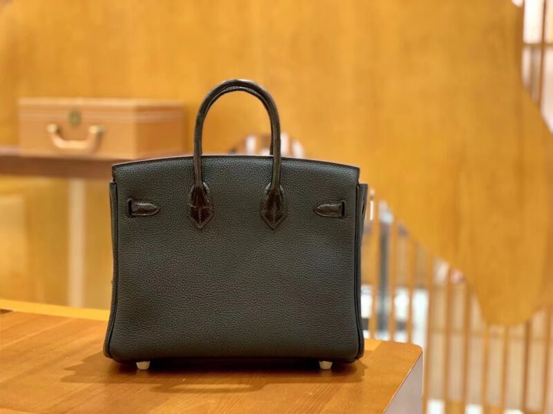 爱马仕 Birkin Touch 25cm 经典黑 鳄鱼皮拼Togo皮 金扣 原版蜜蜡线 顶级手缝 - Image 3