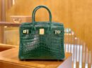 爱马仕 Birkin 铂金包 孔雀绿 一级皮 尼罗鳄鱼皮 臻品级别 金扣 30cm