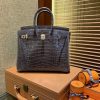 e746ac815e2208d.jpg 爱马仕 Birkin铂金包 锡器灰 一级皮 美洲鳄鱼 进口原料 顶级手缝工艺 25cm