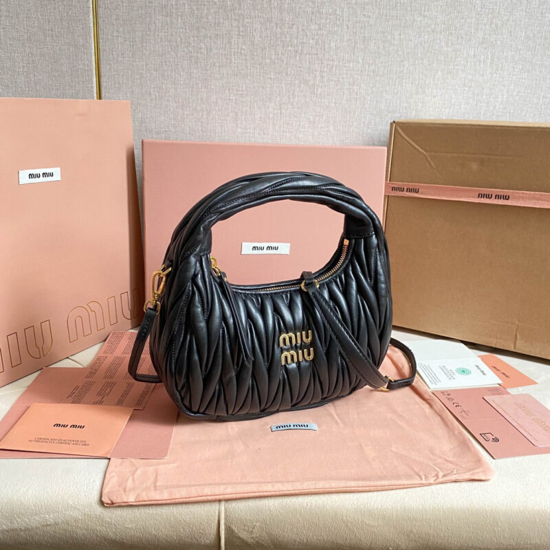 miumiu缪缪*Matelasse系列5BC125手袋黑色免检版 - Image 3