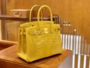 爱马仕 Birkin 铂金包 琥珀黄 一级皮 尼罗鳄鱼皮 臻品级别 金扣 30cm