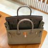 爱马仕 Birkin Touch 30cm 斑鸠灰 一级鳄鱼皮拼Togo牛皮 原版蜜蜡线 顶级手工