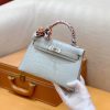 e9288e47afbcea2.jpg 爱马仕 Mini Kelly 19cm 珍珠灰 银扣 一级 美洲 鳄鱼皮 臻品级别