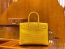 爱马仕 Birkin 30cm 琥珀黄 一级野生湾鳄 金扣 原版蜜蜡线 顶级手缝