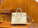 爱马仕 Birkin 25cm 奶昔白 Togo小牛皮 银扣 原版蜜蜡线 顶级手缝