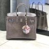爱马仕 Birkin 25cm 斑鸠灰 一级尼罗鳄 银扣 原版蜜蜡线 顶级手工