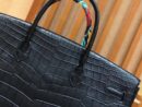 爱马仕 Birkin 铂金包 经典黑 进口一级雾面尼罗鳄鱼皮 蜡线 40cm