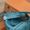 爱马仕 Lindy琳迪包 丝绒绿 德国进口togo牛皮 全手工缝制 银扣 26cm