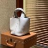 爱马仕 Piction菜篮包 奶昔白 Togo牛皮 最火白色系 金扣 18cm