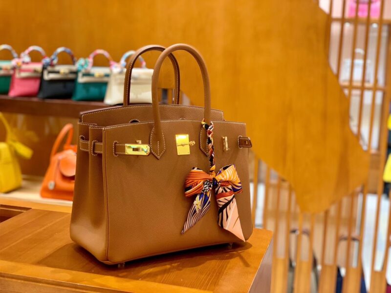 爱马仕 Birkin 铂金包 金棕色 掌纹牛皮 金扣 30cm 高订版本 - Image 11