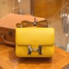 ebd7c30a461082d.jpg 爱马仕 Constance 24cm 琥珀黄 Epsom 掌纹小牛皮 银扣 原版蜜蜡线 顶级手缝