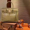 爱马仕 Birkin铂金包 褐绿色 一级皮 尼罗鳄鱼 进口原料 顶级手缝工艺 30cm