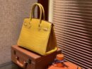 爱马仕 Birkin铂金包 琥珀黄 一级皮 尼罗鳄鱼 进口原料 顶级手缝工艺 30cm