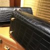 爱马仕 Kelly 凯莉包 经典黑 尼罗雾面 一级鳄鱼皮 顶级全手工缝制 金扣 28cm