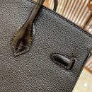 爱马仕 Birkin Touch 铂金包 经典黑 拼 祖母绿 牛皮拼鳄鱼皮 金扣 25cm