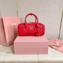 miumiu缪缪*5BB148保龄球包袋红色免检版