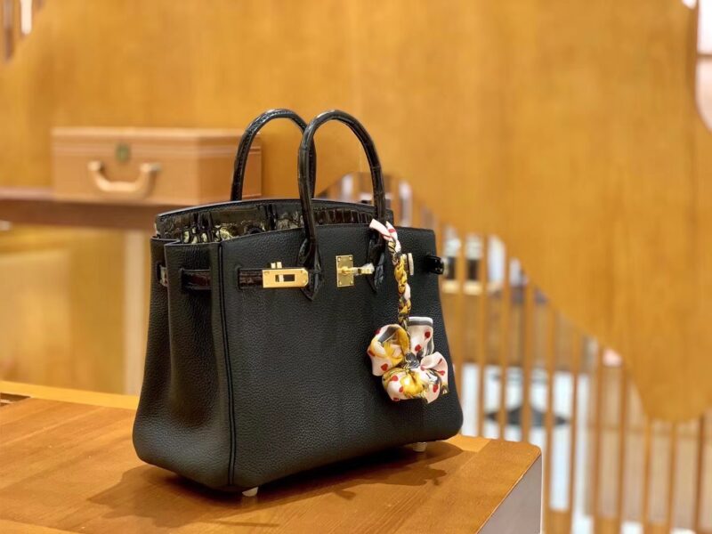 爱马仕 Birkin Touch 25cm 经典黑 鳄鱼皮拼Togo皮 金扣 原版蜜蜡线 顶级手缝 - Image 2