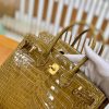 edd9cac0bf78511.jpg 爱马仕 Birkin 铂金包 芥末黄 一级皮 尼罗鳄鱼皮 臻品级别 金扣 25cm