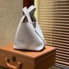 爱马仕 Piction菜篮包 奶昔白 Togo牛皮 最火白色系 金扣 18cm