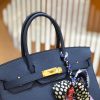 爱马仕 Birkin 30cm 明兰色 Togo小牛皮 金扣 原版蜜蜡线 顶级手工缝制