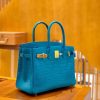 爱马仕 Birkin 30cm 伊滋密迩蓝 金扣 尼罗 雾面 两点 鳄鱼皮 全手工